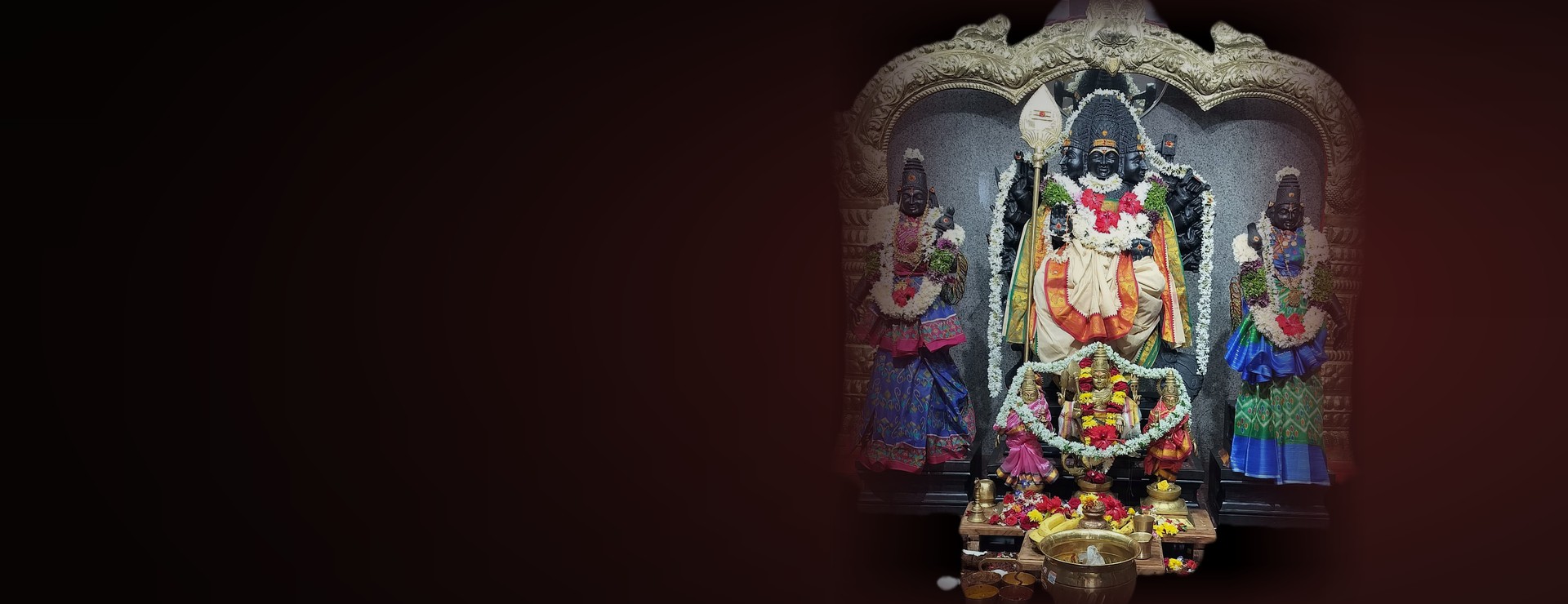Sri Valli Devasena Subrahmanya Swamy with Valli and Devasena